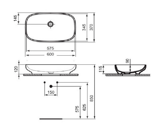 раковина IDEAL STANDARD I.LIFE B 60